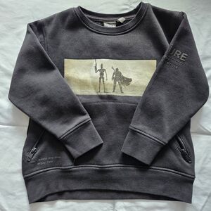 Kids Black Mandalorian Fleece Crew Neck
